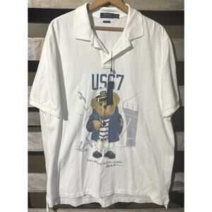 NWT Polo Ralph Lauren Sailor Ship Captain Bear White Polo XL Create Your Polo
